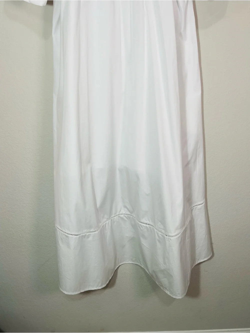 Madewell NWT Poplin Splitneck Midi Shirtdress Size Small in White - Picture 13 of 16